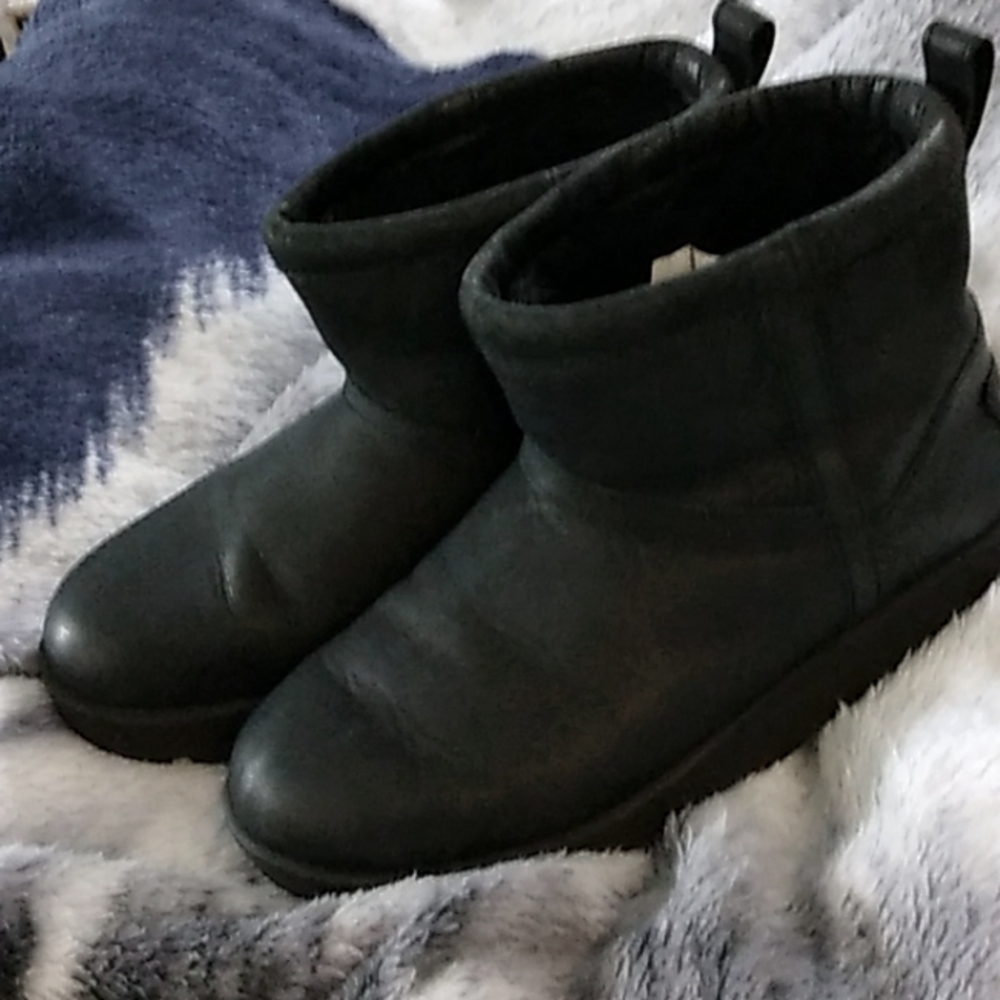 UGG Short Waterproof Leather Work Boots